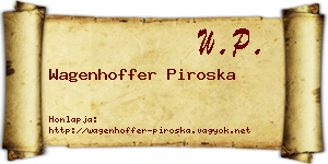 Wagenhoffer Piroska névjegykártya